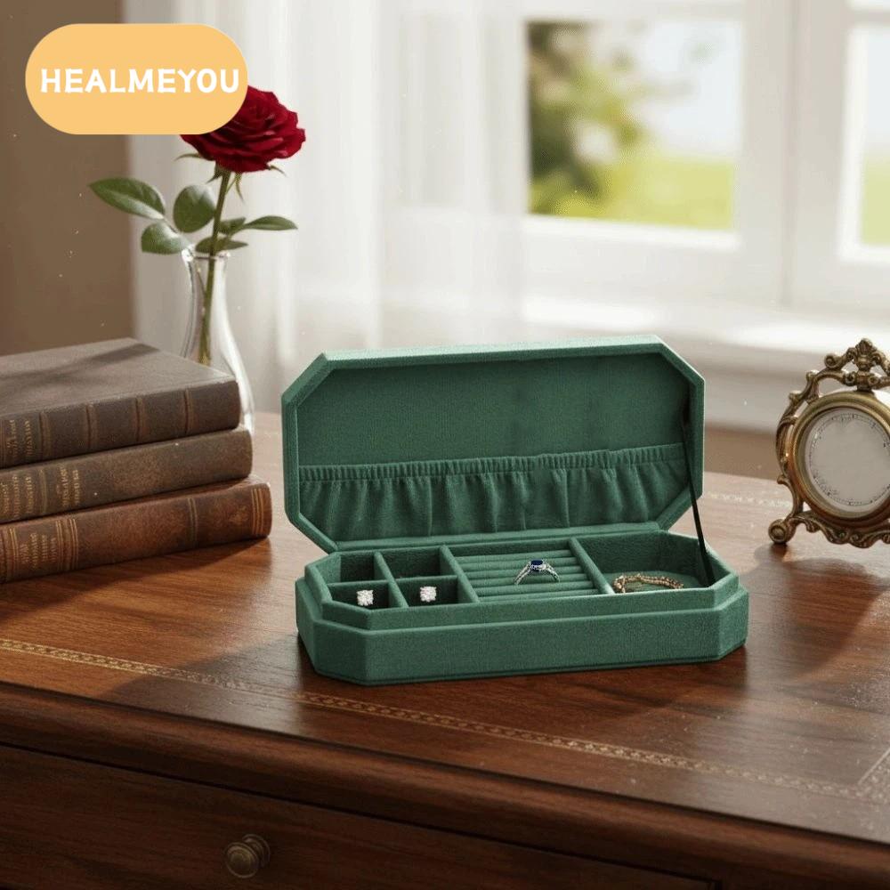 HEALMEYOU แหวน สร้อยคอ ถุงบรรจุภัณฑ์เครื่องประดับ สร้อยข้อมือ ต่างหู ความจุขนาดใหญ่ ที่เก็บเครื่องประดับกำมะหยี่ หรูหราเบา ผู้จัดการ กล่องเครื่องประดับสี่เหลี่ยม การเดินทาง ราคา 1,036 บาท*ส่งฟรี