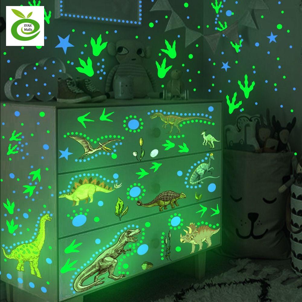 XYAX ดาวไดโนเสาร์ สติกเกอร์ติดผนังรูปไดโนเสาร์กลางคืน ที่ส่องสว่างส่องสว่าง การ์ตูนลายการ์ตูน สติ๊กเกอร์ติดผนังธีมไดโนเสาร์ ของเล่นเด็กเล่น ถอดออกได้ สติ๊กเกอร์ติดผนังไดโนเสาร์ สำหรับเด็กๆ ราคา 138 บาท*ส่งฟรี