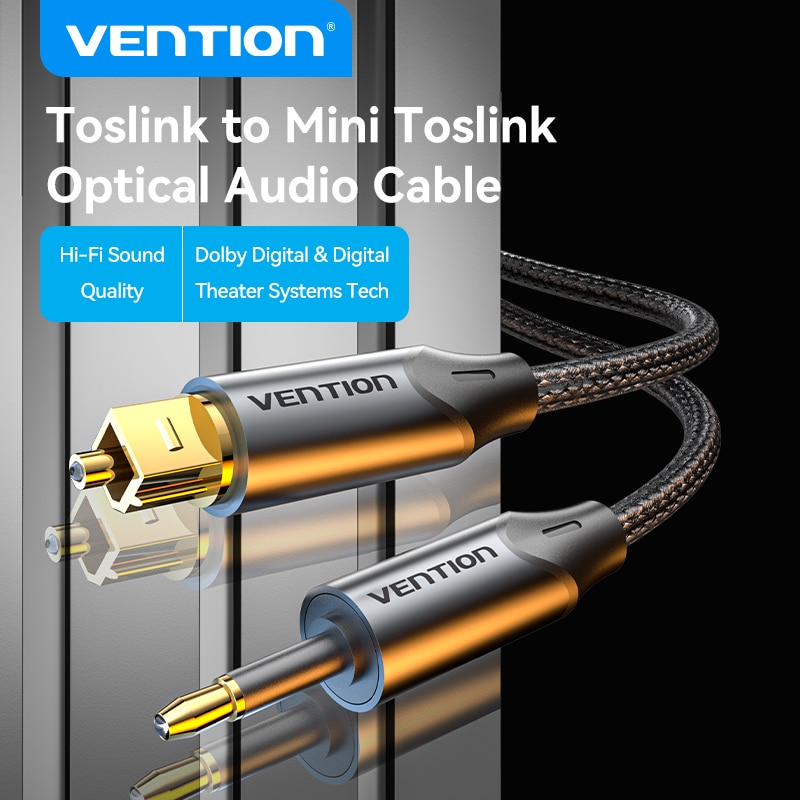 Vention 3.5mm Digital Optical Audio Cable Toslink SPDIF Coaxial Cable for
