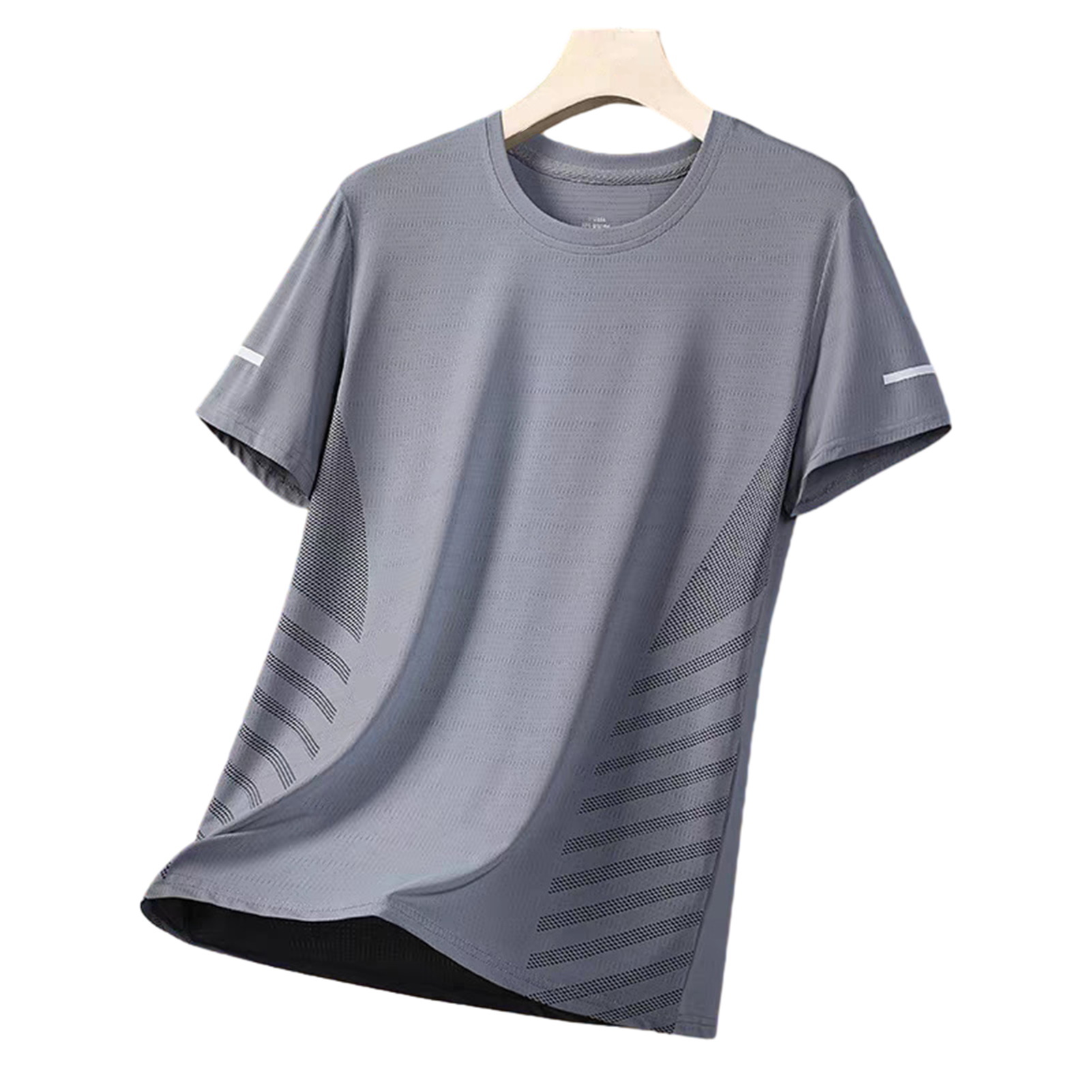 Aixuexi Moisture-wicking Men Tee Shirt Quick Drying Exercise Shirt Men's Quick-dry Breathable Mesh T-shirt Loose Fit Athletic Tee for Jogging Gym Fitness Training Outdoor Workouts – Lightweight Summer - 1