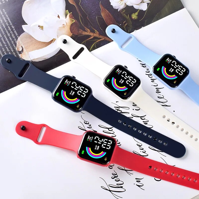 [SIXU] Kids LED Watch Sport Waterproof Boys Girls Clock 2023 New Digital Electronic Wristwach For Children Luminous Display Soft Strap