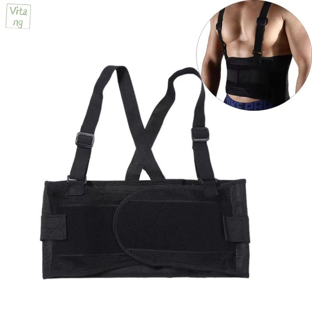 VITANG Có dây đeo Đai lưng chịu lực nặng Đai lưng Thoáng khí Đai hỗ trợ cột sống Dây đai thấm mồ hôi Hỗ trợ mạnh mẽ Áo nịt lưng Tập luyện tại phòng gym