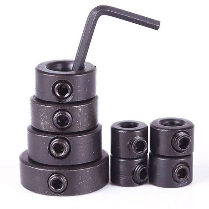 yingke 8pcs 3/4/5/6/8/10/12/16mm Woodworking Drill Depth S Collars Ring Dowel Shaft Chuck Wrench