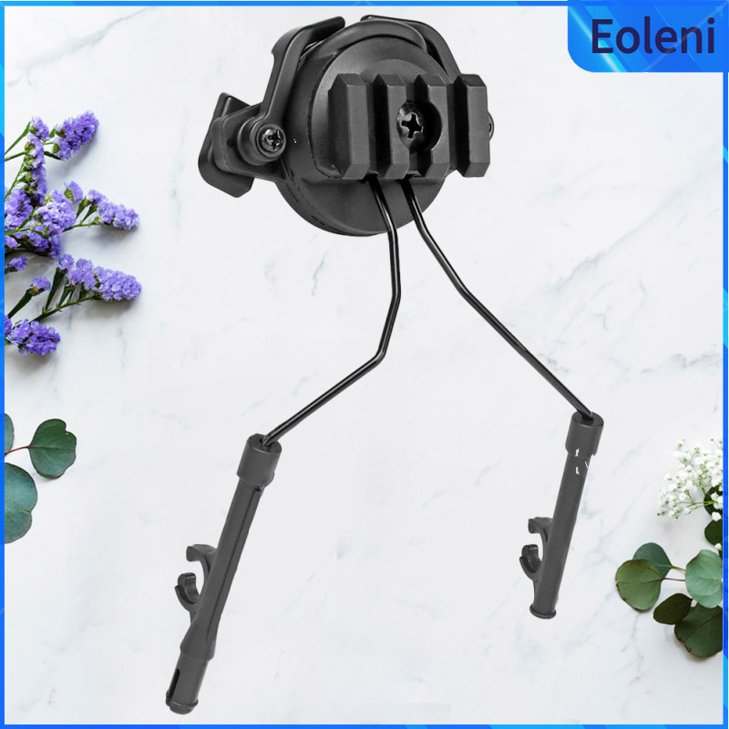 Eoleni Bộ điều hợp mũ bảo hiểm chiến thuật bộ phụ kiện tai nghe của bộ phận giữ tai nghe đường ray hướng dẫn 19-21mm (màu đen)