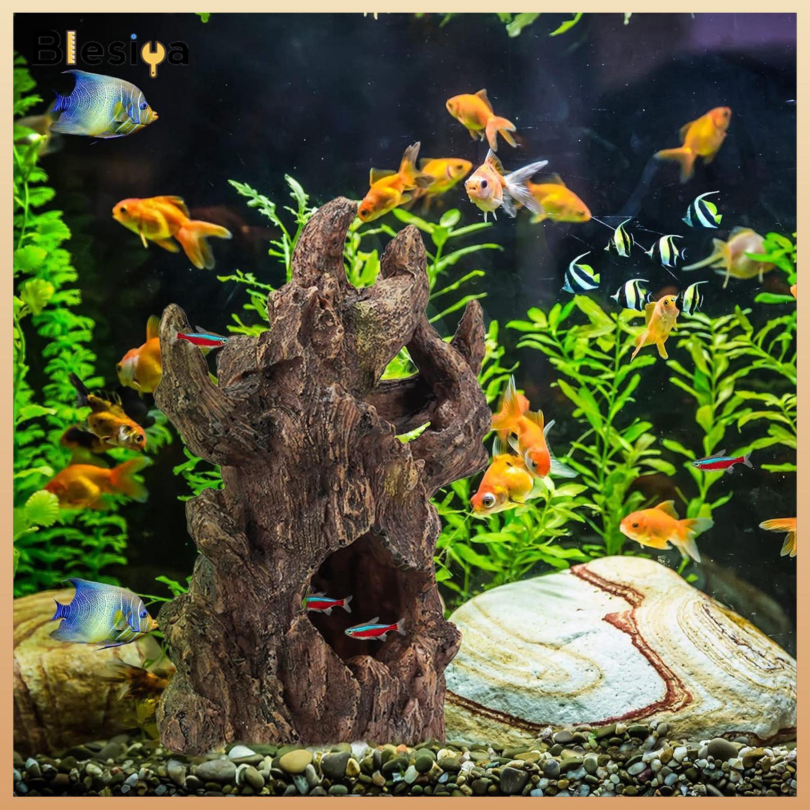 Hollow Tree Trunk with Face Terrarium Accessories Resin Treehouse Cave Fish Hideout for Crayfish Hermit Crabs Betta Guppy ราคา 11,377 บาท*ส่งฟรี