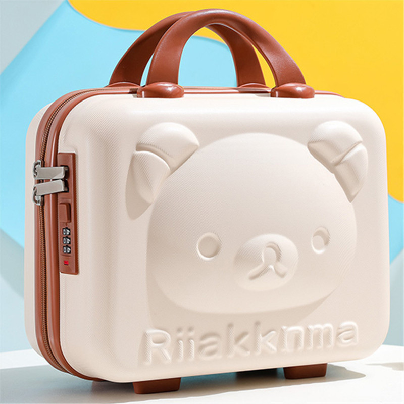 Hộp đựng đồ trang điểm gấu bông nhỏ nhỏ 14 va li nhỏ có quà lưu niệm vali 16 inch vali mật khẩu đăng