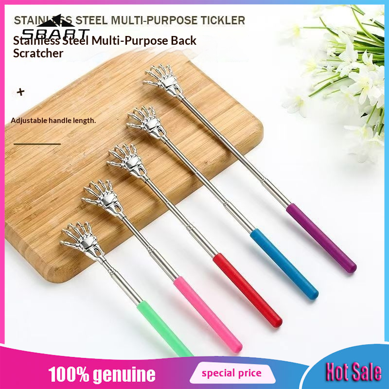 Stainless Steel Extendable Skeleton Hand Itch Scratcher Massage Tool ราคา 24 บาท*ส่งฟรี