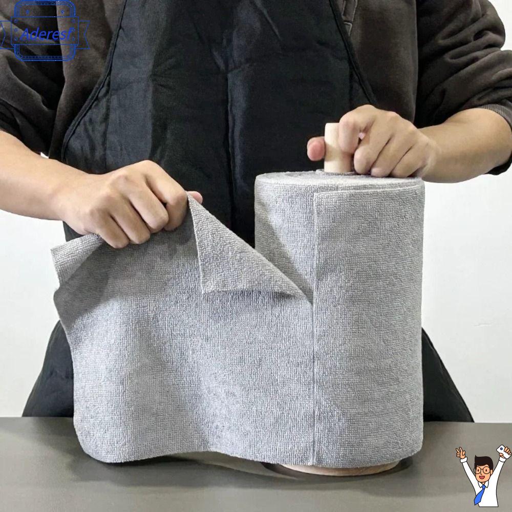 ADERESF 20PCS/Roll Thấm hút Khăn vi sợi Thay thế Tái sử dụng Giẻ lau đĩa dầu chống dính  Lau chùi Khăn lau bát đĩa nhà bếp
