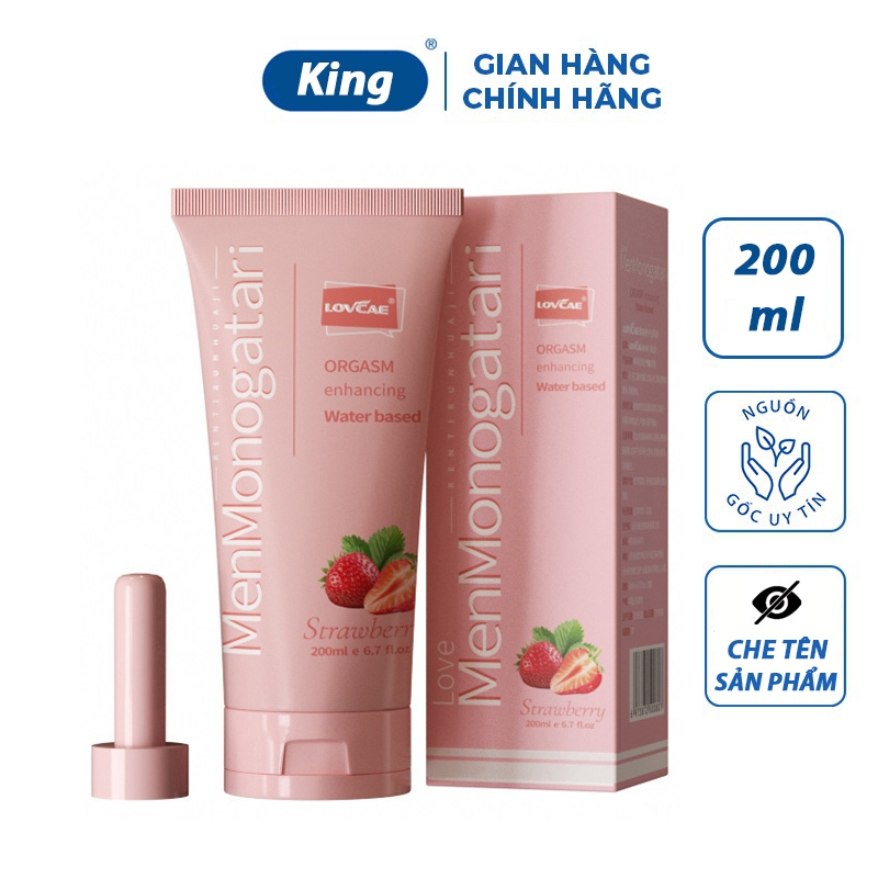 Gel bôi trơn hậu môn Monogatari hương dâu gel hậu môn gốc nước tăng khoái cảm kéo dài thời gian quan