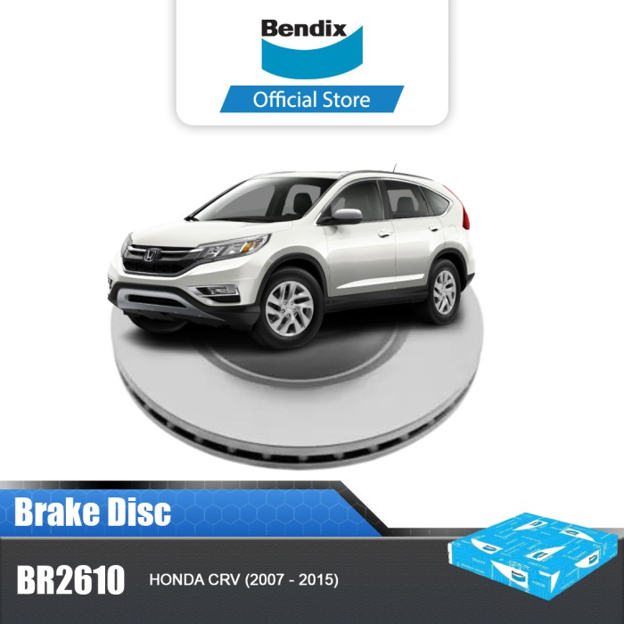 Bendix rotor brake disc car brake disc Honda CRV 2007-2015 br2610 Harga 1,115,200 rupiah*Gratis Ongkir