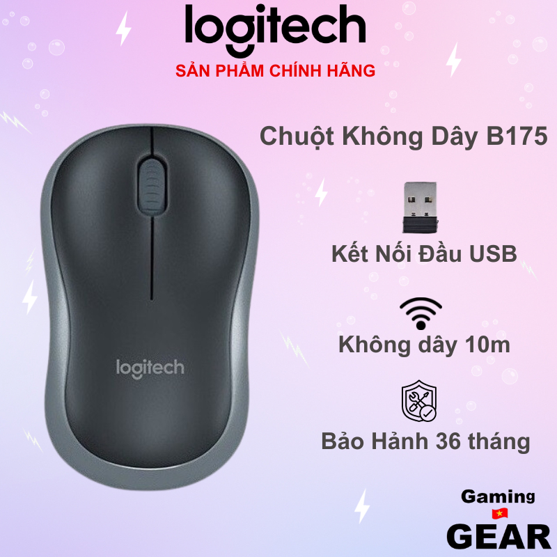 Chuột máy tính không dây logitech b185 - usb 2.4ghz