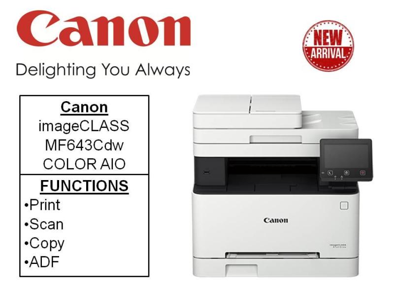 Canon imageCLASS Color Laser MF643Cdw AIO **Free Gift:32GB Flash Drive**  **Free Prolink 5-Port 40W USB Charger (Intellisense 3.0 & Type C) Till 25th Aug 2019 ***  Color Laser Multi Function Printers MF 643cdw MF643 cdw Singapore