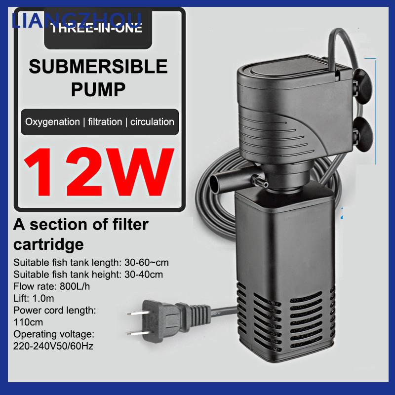 LIANGZHOU Nhựa 3 Trong 1 Fish Tank Lọc Lọc Tăng Oxy Không Khí Aquarium Lọc Với Bên Trong Miếng Bọt Biển 4 6 12 20 30W - 1