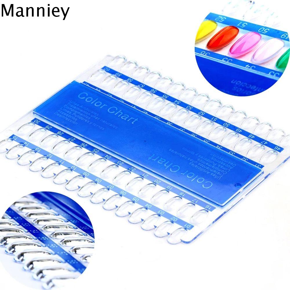 MANNIEY Trong suốt Hiển thị rõ ràng hơn Dụng cụ vẽ móng Xem số màu móng Bảng màu nghệ thuật móng tay Thẻ màu móng tay Bảng hiển thị móng tay Thẻ màu UV Gel