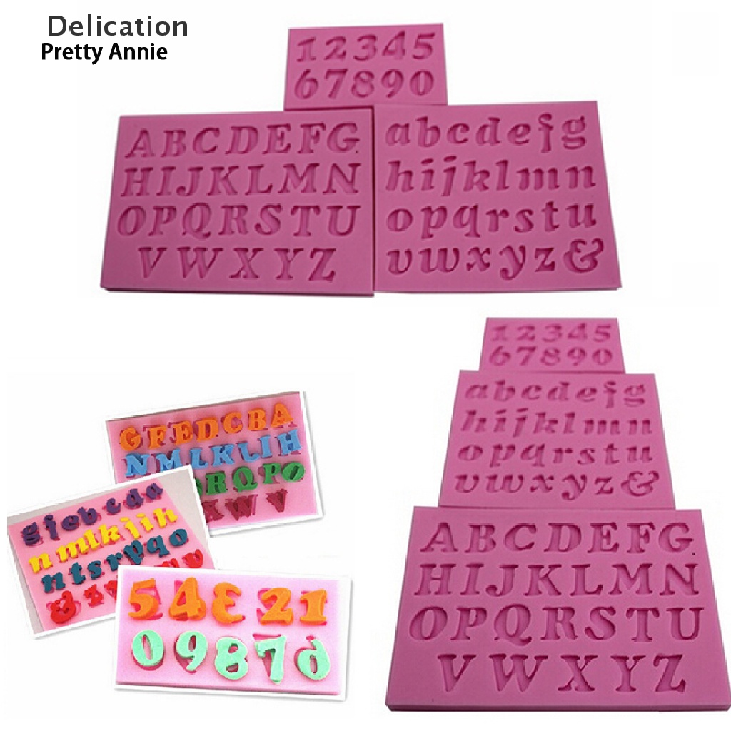 [Code CLS2404A Single 30k Reducing Tube 150k] 3 Silicone Mold Cake Decoration Hot Pot Handmade DIY Alphabet Digital Mini ราคา 36 บาท*ส่งฟรี