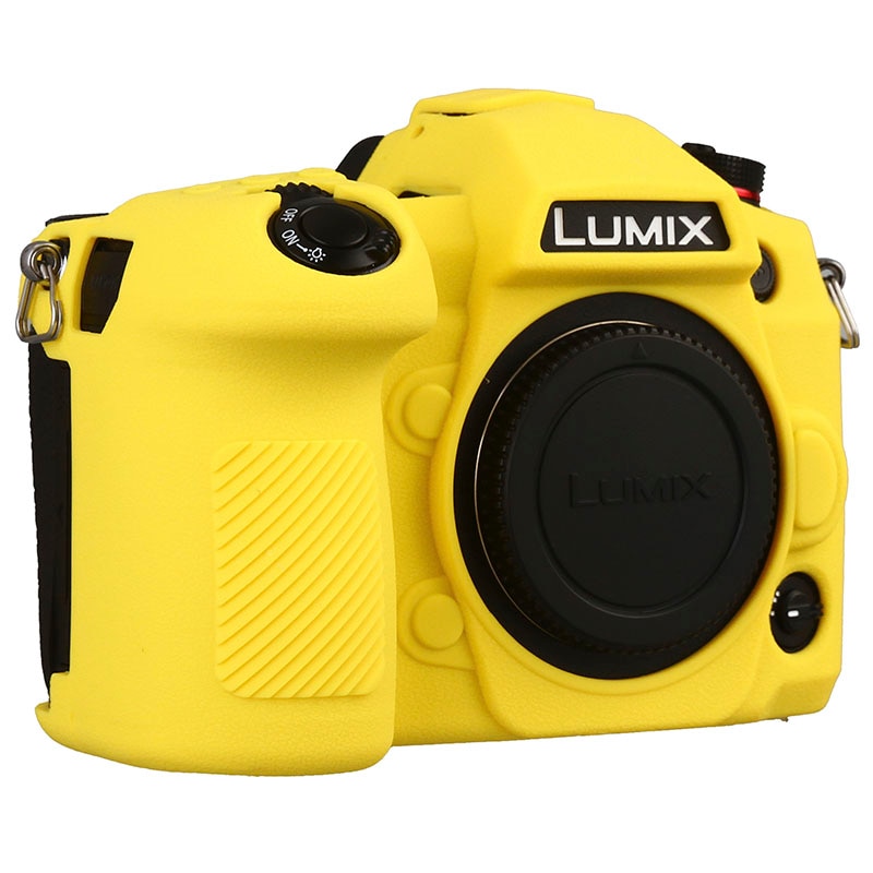 Cho Lumix G9 máy ảnh bìa cho Panasonic Lumix G9 máy ảnh kỹ thuật số Kết cấu Litchi bề mặt da Silicone máy ảnh