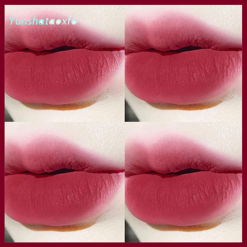 yunshataoxf Herorange nhung Matte Lip Gloss men không thấm nước lâu dài lỏng Son môi Tint Mượt kết cấu sắc tố mỹ phẩm - 4