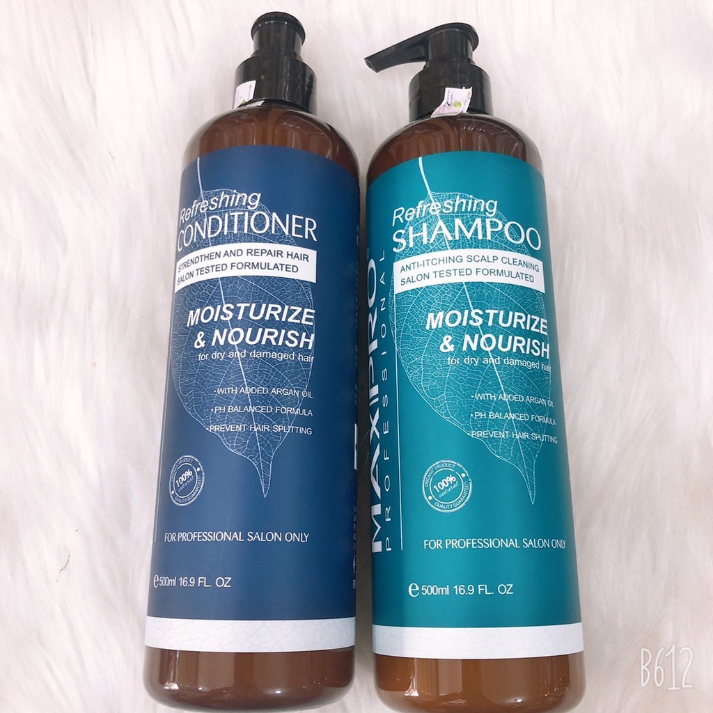  BỘ SẢN PHẨM DẦU GỘI VÀ XẢ MAXIPRO CHỐNG GÀU GỘI CHỐNG RỤNG TÓC MÙI CỰC THƠM 500mlx2 