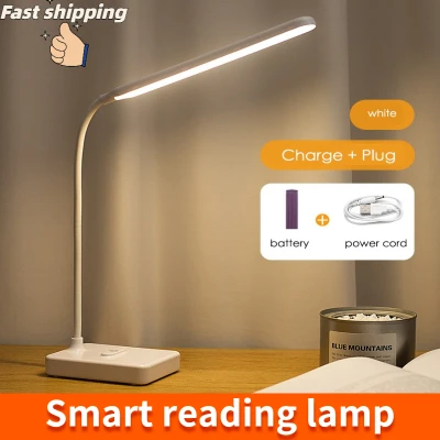 【Delivery fast】SG Seller USB charging touch three gear adjustment eye protection lamp LED light lamp LED desk lamp study desk lamp reading lamp study lamp bedside lamp reading lights table lamp study birthday gift Child gift Fashion