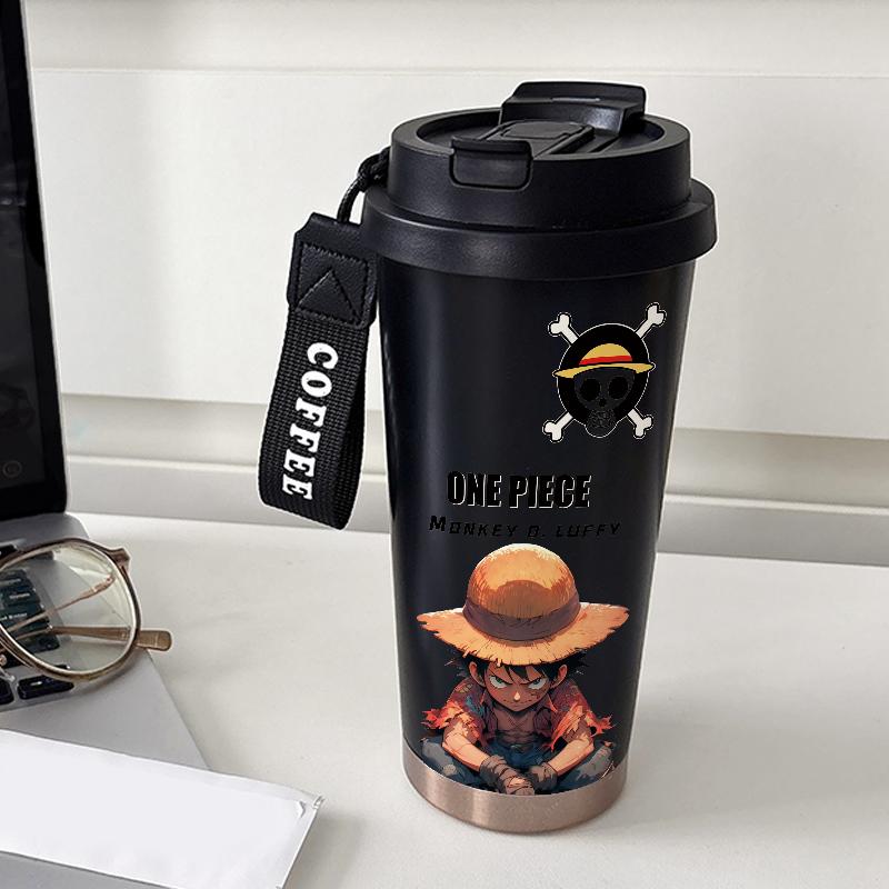 Tumbler Luffy Botol Air Minum Aesthetic Stainless Steel Tumblr CUP Case 500 ML Termos Keep Cold Hot Ta…