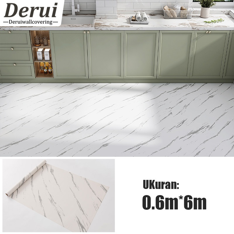Karpet Lantai Roll Vinyl Roll/ Vinyl Gulung Panjang 3M X 60cm Dekorasi Lantai Motif Kayu Anti-Slip Mudah Bersih