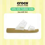 Dép Xăng Đan Nữ Crocs Brooklyn Buckle Low Low - Chalk/Tan - 211215-00O
