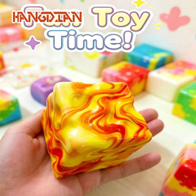 HANGDIAN Stress Relief Squishy Cube Toy for Fun and Relaxation ราคา 56 บาท*ส่งฟรี