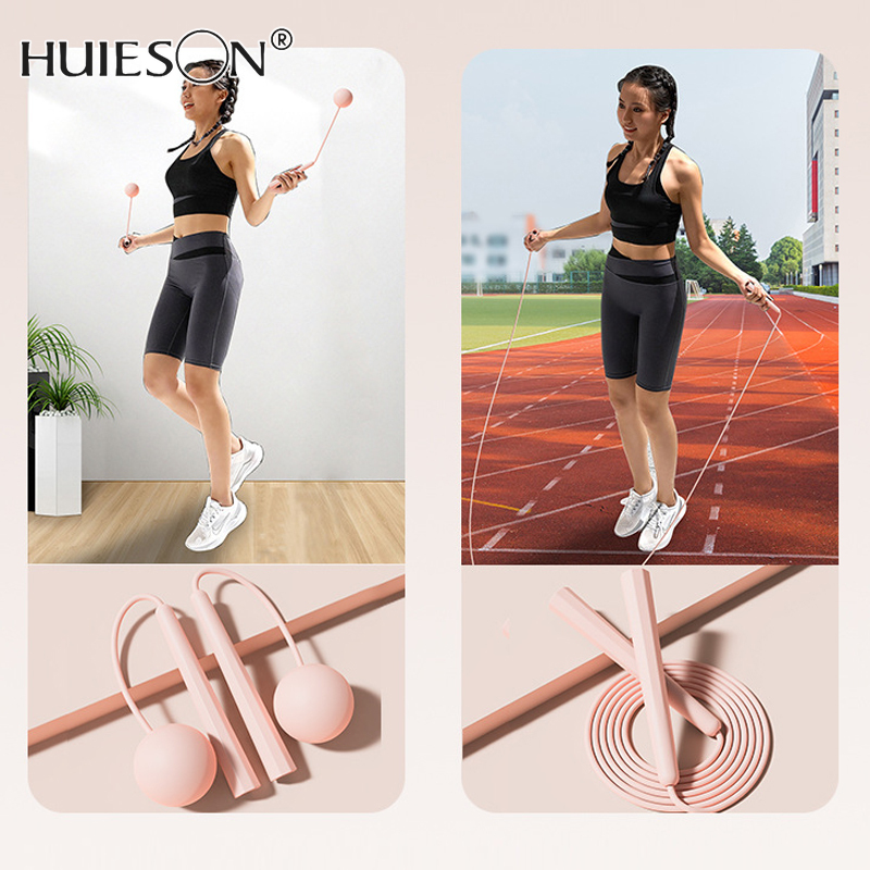 HUIESON Dây nhảy đào tạo chuyên nghiệp, sử dụng kép không dây, trọng lượng trọng lực, thể dục bóng lớn, thể thao, trẻ em và học sinh cụ thể dây