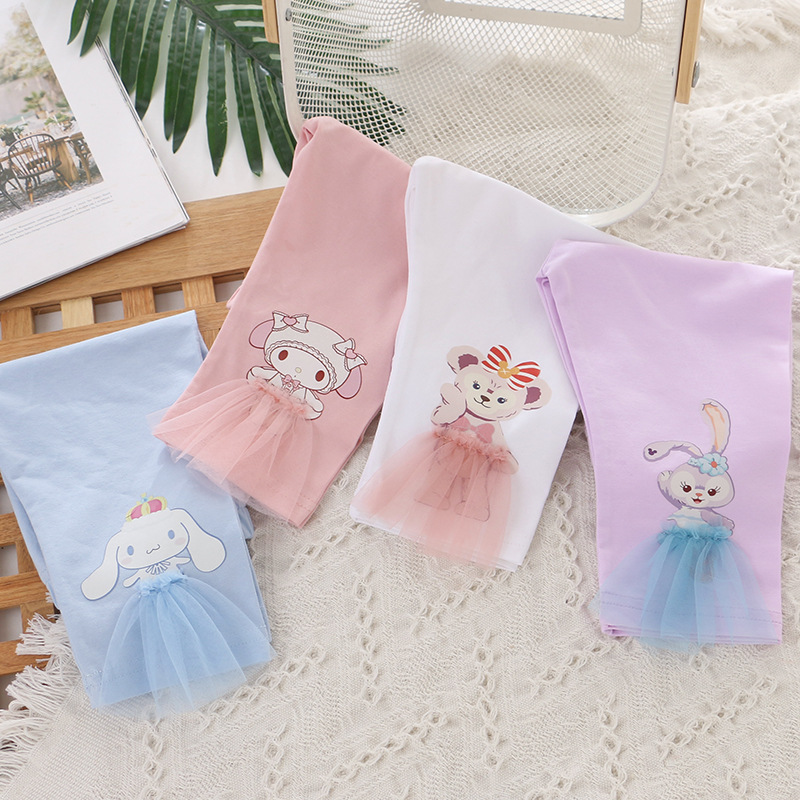 AISAMEFE 2024 summer children's clothing new pants cotton thin three-dimensional girl cartoon seven leggings summer ราคา 177 บาท*ส่งฟรี