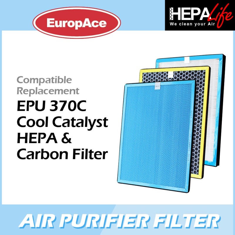 EUROPACE EPU 370C Compatible Hepa and Cool Catalyst and Carbon Filter - Hepalife Singapore