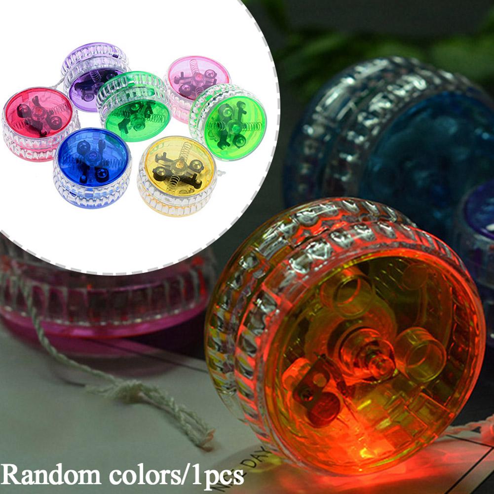 1 cái màu ngẫu nhiên nhấp nháy Yo-yo trẻ em của Yo-yo đai hợp ly nhựa Cáp G4M8