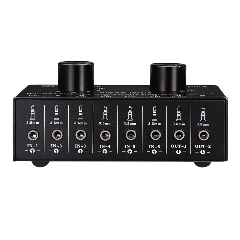 Bảng giá Switcher 6 in 2 Out or 2 in 6 Headphone Speaker Switch Out Stereo Sound Source Signal Selection Switch, Interface with 3.5mm Design Manual Switch Phong Vũ