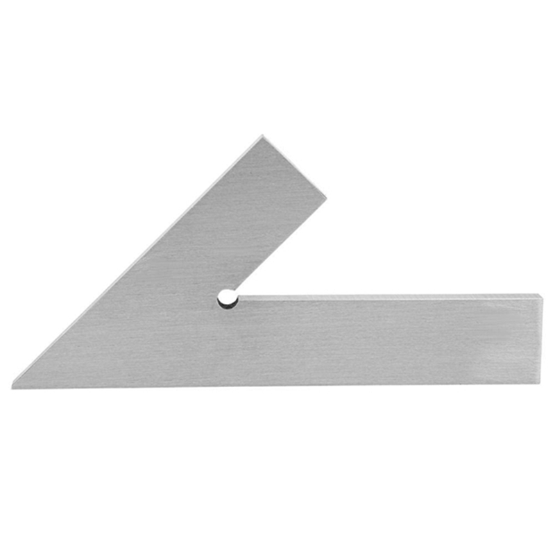 1 Piece Light Duty 45 Degree Miter Angle Square Wide Base Gauge Measuring Tool 150x100mm Silver for Detecting Weldment Angles