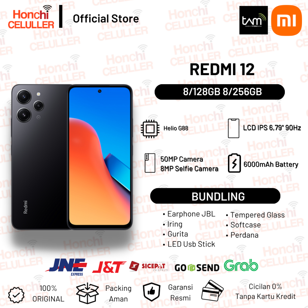 Xiaomi Redmi 12 8/256GB 8/128GB Garansi Resmi Xiaomi Indonesia TAM Original Harga  1,799,000 Ringgit*Penghantaran Percuma