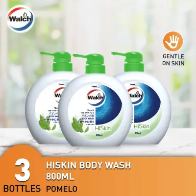 Walch HiSkin Body Wash 800ml x 3 bottles - Pomelo / Tea Tree / Peach
