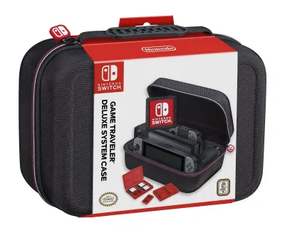 Nintendo Switch System Carrying Case – Protective Deluxe Travel System Case – Black Ballistic Nylon Exterior – Official Nintendo Licensed Product