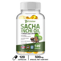 Inca Inchi (Sacha Inchi) - Rich in Omega 3 6 9 and Essential Fatty Acids - Odorless and Sustainably Sourced - Boosts Brain Function - 120 Capsules