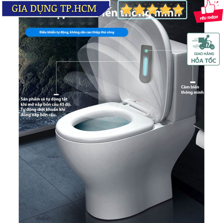 TonyDecor - Đèn LED UV khử trùng nhà vệ sinh Laeri UVC HOOM-Design 1200mAh