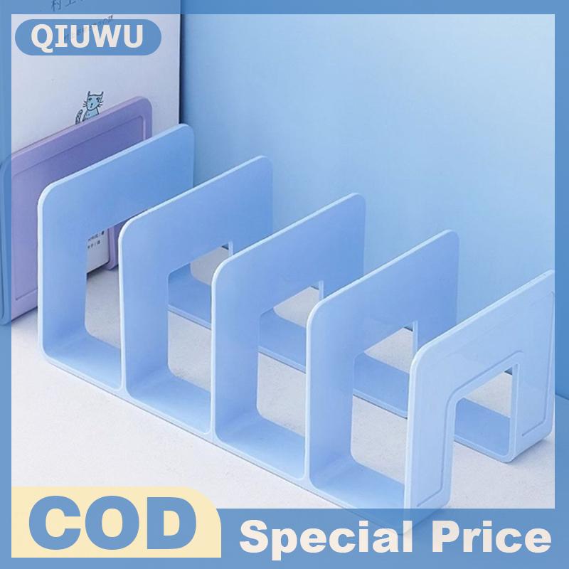 QIUWU 4 Lưới Bookends Đứng Kệ Sách Máy Tính Để Bàn Trang Trí Nội Thất Lưu Trữ Giá Bookend Cuốn Sách Chủ Trường Văn Phòng Phẩm Văn Phòng Máy Tính Để Bàn Tập Tin Tổ Chức