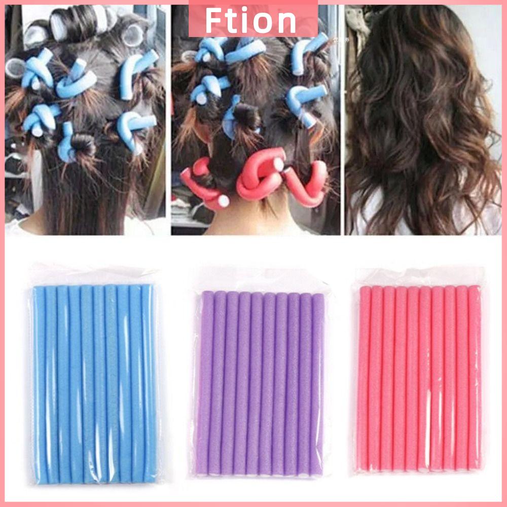 FTION Đầy màu sắc Thanh uốn tóc Perm Tự làm Bọt mềm Que uốn tóc Bendy Màu sắc ngẫu nhiên Máy uốn tóc bằng bông ngọc trai Eva Dụng cụ làm tóc