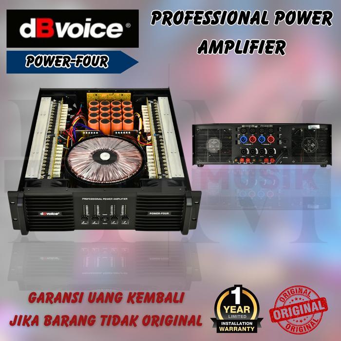PROMO POWER DBVOICE POWER FOUR / POWER FOUR AMPLIFIER 4 CHANNEL CLASS H 3U - SHOP ELMER Harga 9,120,000 rupiah*Gratis Ongkir