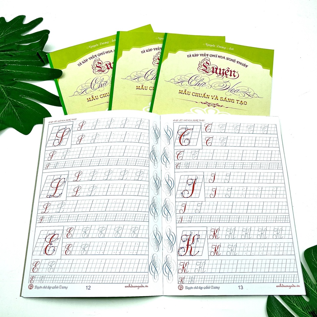 Vở mẫu chữ hoa sáng tạo- vở mẫu luyện chữ đẹp ánh dương