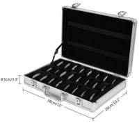 NOER Hợp  nhôm Hộp đồng hồ nhôm 24/32Lưới Đệm mềm Hộp đựng đồng hồ  loại Chống vỡ Hộp trưng bày đồng hồ Hộp du lịch