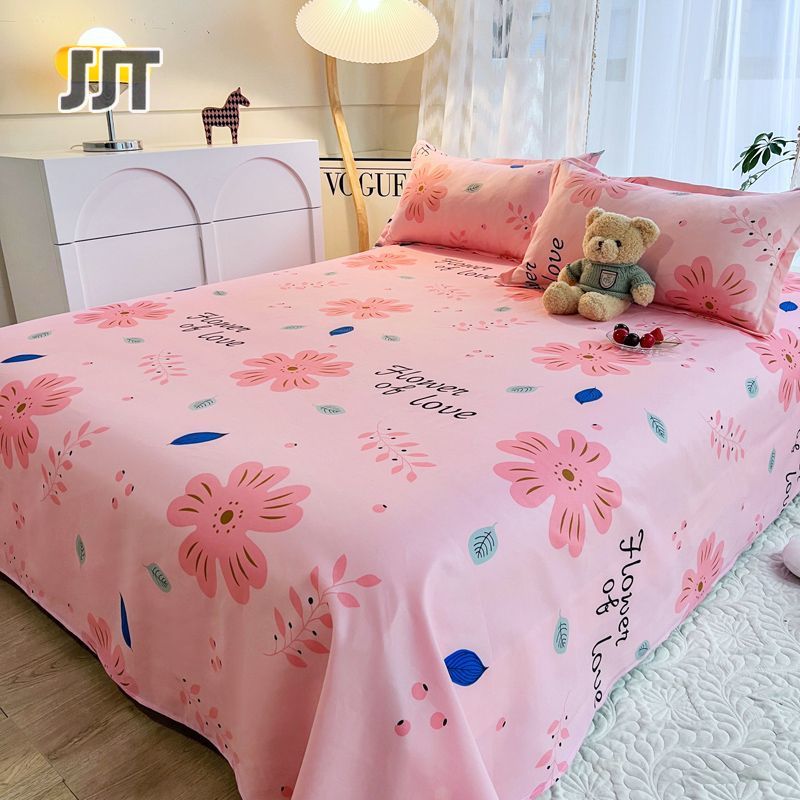 JJT [Miễn Phí Vận Chuyển]Ga Trải Giường 2 tờ + vỏ gối, khổ giấy 6 feet 5 feet, 3 bộ chi tiết. Bộ đồ 