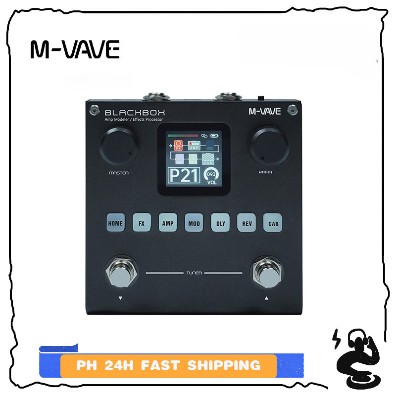 M-VAVE BLACKBOX Guitar Mutli-effect Pedal Audio Processor 44.1KHz/24bit High Resolution Sampling, 80 Customizable Presets, 6+1 Simultaneous Effects, Freestyle Accompaniment ราคา 1,800 บาท*ส่งฟรี
