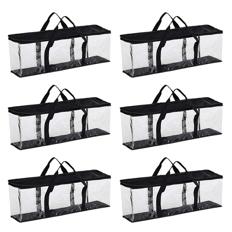 6X Large Clear Holds DVD CD Storage Holder Easy Zip Closure Carry Bag