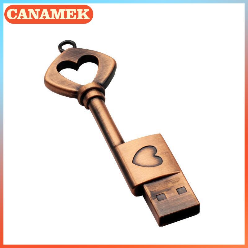 CANAMEK แฟลชไดรฟ์ USB 2.0รูปหัวใจทำจากโลหะความจุจริง16GB 32GB 64GB สำหรับเป็นของที่ระลึกในงานแต่งงาน ราคา 342 บาท*ส่งฟรี