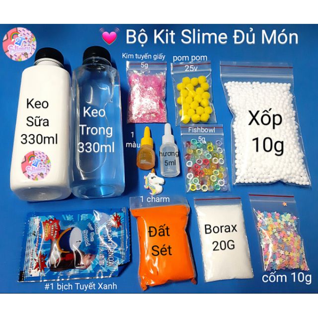 Bộ Kit Làm Slime Đủ Món Giá 95k