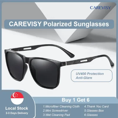 CAREVISY Fashion Polarized Sunglasses UV400 Protection Anti Glare Driving Fishing Sunglasses for Adults Men Women C6019