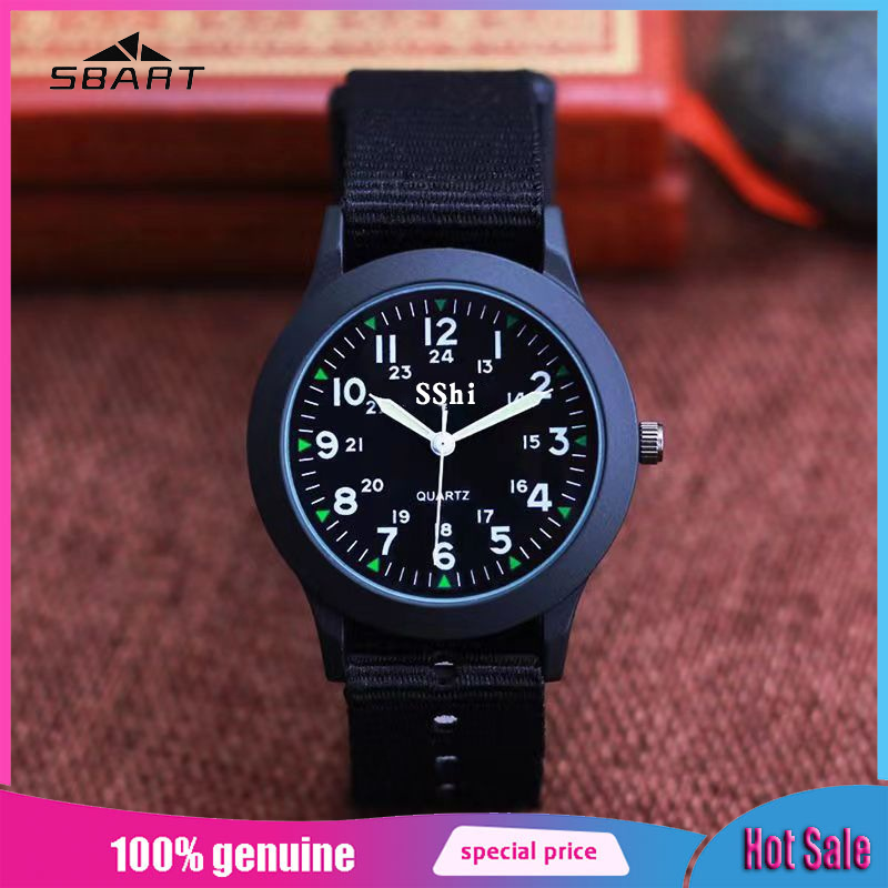 Simple and Stylish Analog Watch with Canvas Strap for Men ราคา 126 บาท*ส่งฟรี